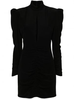 Svilena mini haljina Alessandra Rich crna