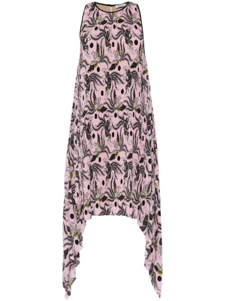 Μίντι φόρεμα με σχέδιο Kenzo ροζ