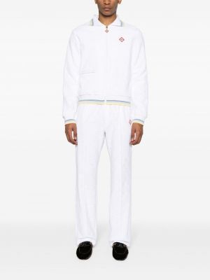 Spodnie sportowe żakardowe Casablanca białe
