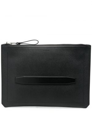 Usnjena pisemska torbica Tom Ford črna