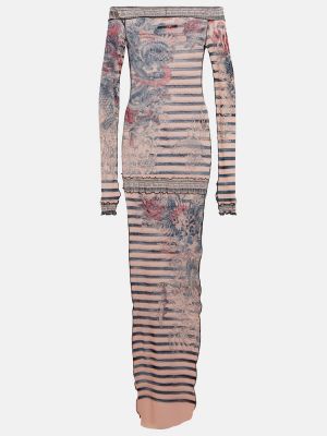 Dolga obleka s potiskom Jean Paul Gaultier