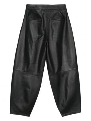 Pantalon en cuir Yves Salomon noir
