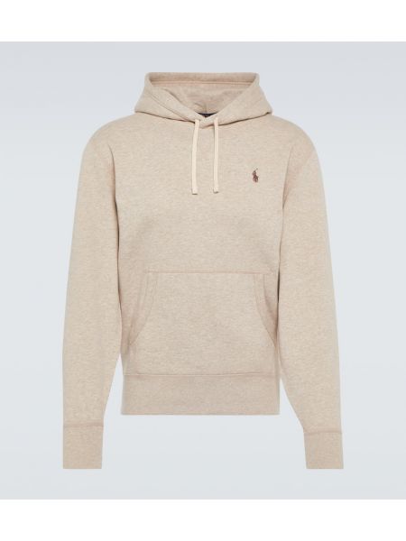 Bomull hoodie Polo Ralph Lauren beige