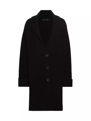 Длинное пальто из смеси альпаки Proenza Schouler черный