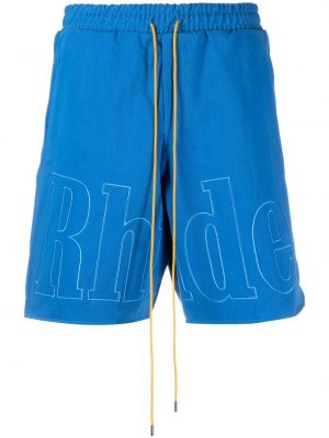 Kratke hlače s vezom Rhude plava