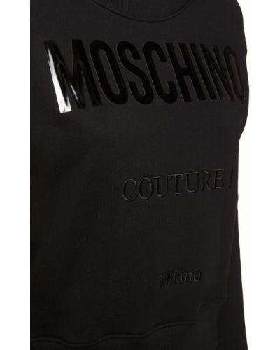 Džerzej bavlnená mikina Moschino čierna