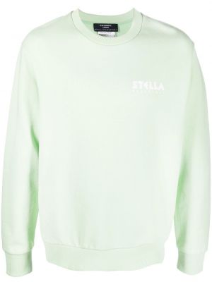 Trykt bomull sweatshirt Stella Mccartney grønn