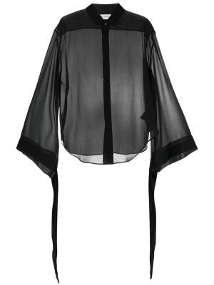Transparente hemd Saint Laurent schwarz