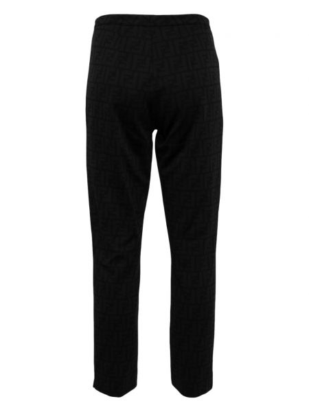 Pantalon à imprimé Fendi Pre-owned noir