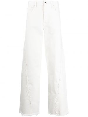Voľné obnosené džínsy Lanvin biela