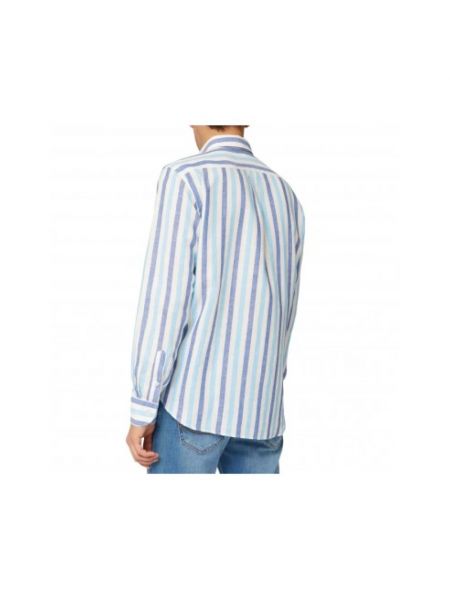 Camisa de lino de algodón a rayas Harmont & Blaine