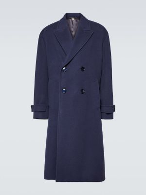 Vlněný kabát Gucci modrý
