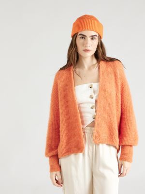 Плетен меланжов елек American Vintage оранжево