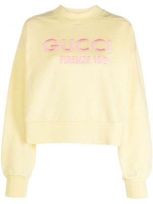 Bavlnená mikina s výšivkou Gucci