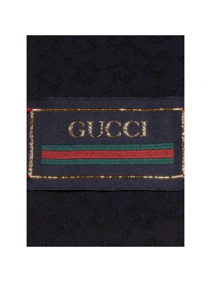 Pantalones rectos de tejido jacquard Gucci azul