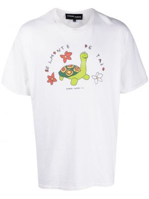 Kokvilnas t-krekls ar apdruku Edward Cuming balts