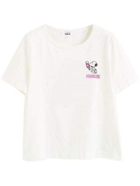 Kokvilnas t-krekls ar izšuvumiem Chinti & Parker balts