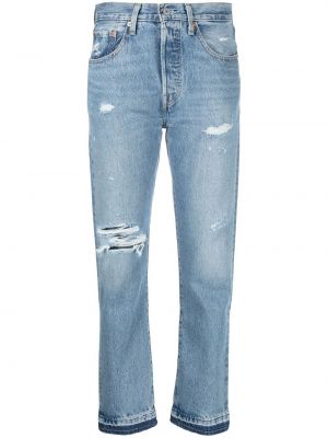 Zerrissene straight jeans Levi's® blau