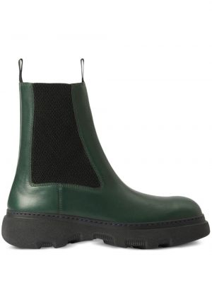 Chelsea boots en cuir Burberry vert