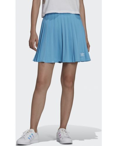 Mini falda plisada Adidas Originals azul