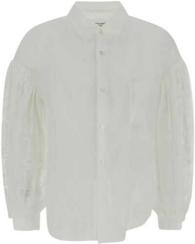 Biała koszula koronkowa Comme Des Garcons, biały