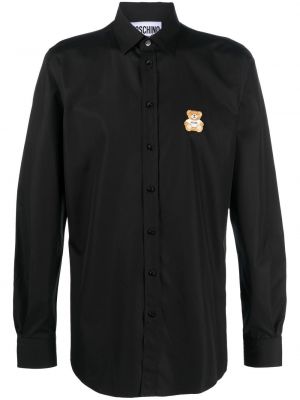 Haftowana koszula Moschino czarna