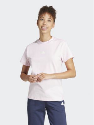 T-shirt brodé Adidas rose