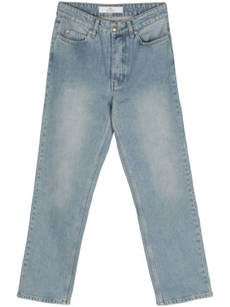 High waist straight jeans mit perlen Won Hundred blau