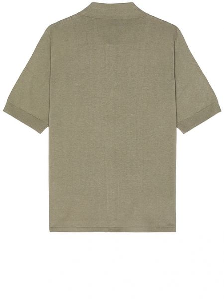 Camicia di lino di cotone a maniche corte Norse Projects grigio