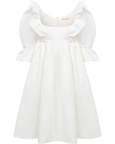 Платье из льна и хлопка Brock Collection - Белый