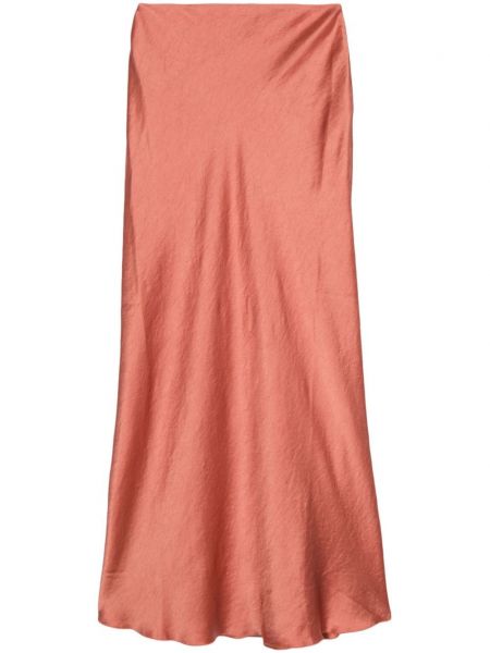 Saténová dlhá sukňa Nanushka oranžová