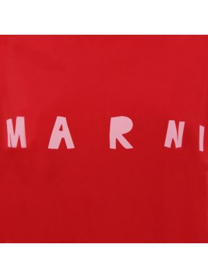 Camiseta de manga larga con estampado manga larga Marni rojo