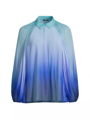 Плиссированная блузка Ungaro синяя