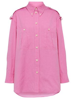 Памучна риза Isabel Marant розово