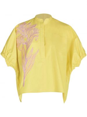 Bluza s cvetličnim vzorcem Silvia Tcherassi rumena
