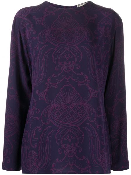 Camisa con estampado Versace Pre-owned violeta