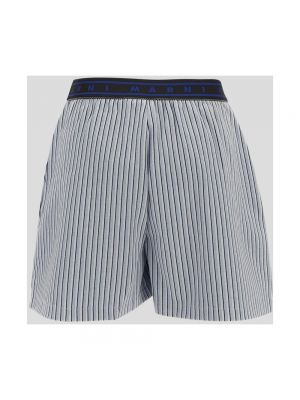 Pantalones cortos de algodón a rayas Marni azul