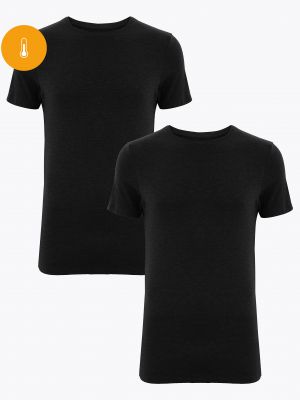 Черная футболка с коротким рукавом Marks & Spencer
