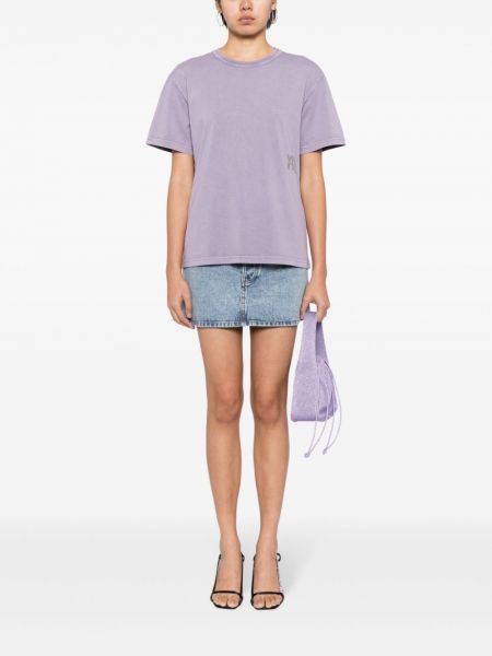 Kokvilnas t-krekls Alexander Wang violets