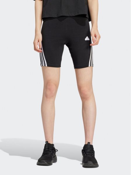Pantaloni scurți de sport slim fit cu dungi Adidas negru