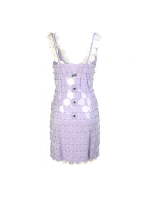 Sukienka mini z cekinami Paco Rabanne fioletowa