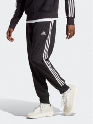 Плетеные спортивные штаны в полоску Adidas Sportswear черные