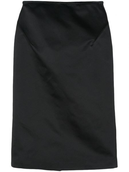 Jedwabna spódnica ołówkowa Del Core czarna