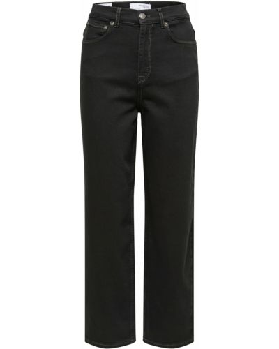 Jeans dalla vestibilità regolare Selected Femme nero