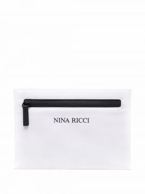 Trykt clutch Nina Ricci hvit