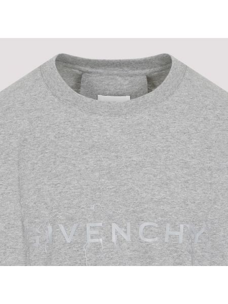 Camiseta de algodón jaspeada Givenchy gris