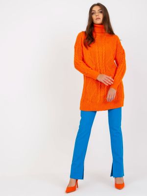 Rochie mini tricotate Fashionhunters portocaliu