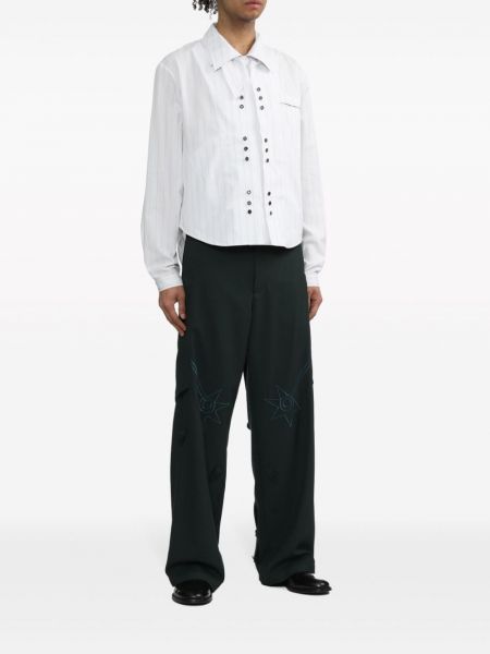 Chemise en coton à rayures Kiko Kostadinov blanc