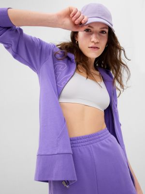Džemperis su užtrauktuku Gap violetinė