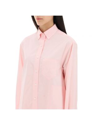 Blusa de algodón con bolsillos Saks Potts rosa